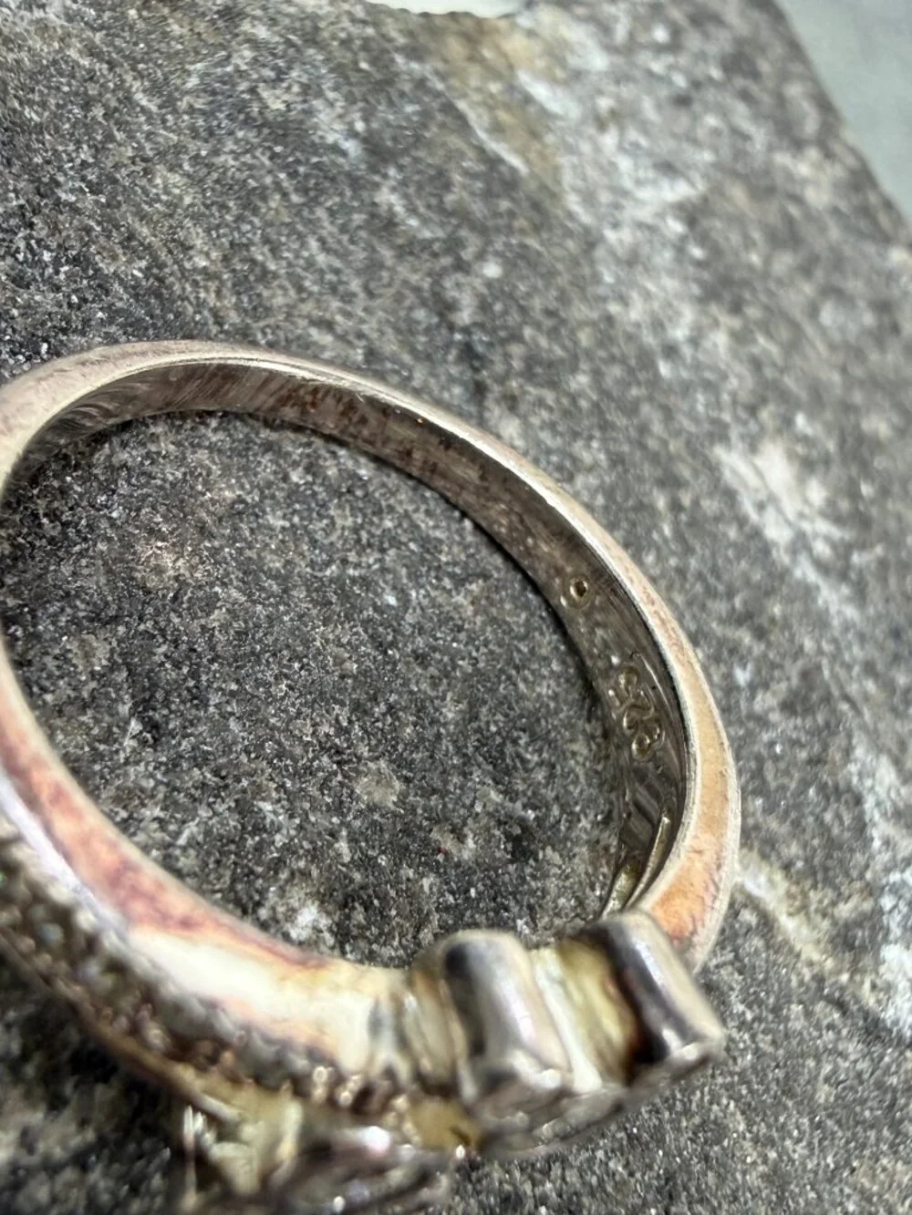 Vintage Disney .925 Sterling Silver 16-Stone Mickey Mouse/Minnie Mouse Ring 6.25